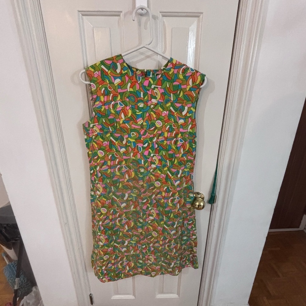 Vintage 60s 70s colourful print dress *accepting offers